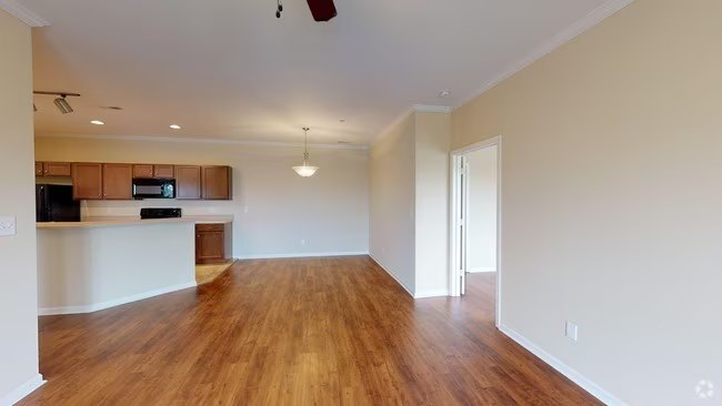 Open living space in a Seville Place two bedroom apartment
