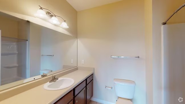Furnished interior of a Seville Place two bedroom apartment